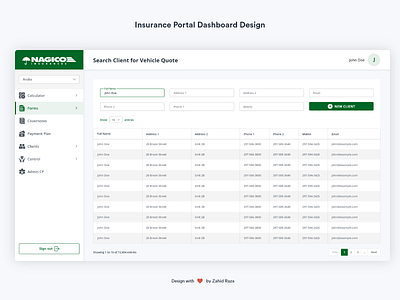Insurance Portal Dashboard Design app design design free google fonts minimal app design mockups ui uiux web app design website website design