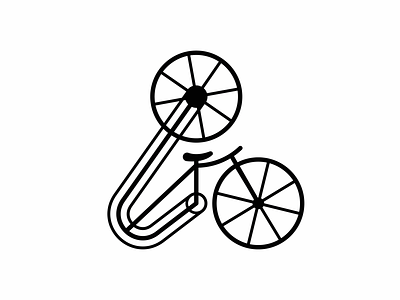 Bike logo app logo bicycle bicycle logo bicycle shop bike logo black branding design icon logo logo design minimal negative space simple sketch sport logo ui ux vector weird shape