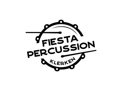 Fiesta Percussion - drumband acoustic black branding drum drummer drumming illustration logodesign logos music logo music logo design negative space percussion simle simple vector