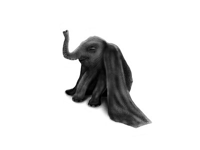 Elephant animal animal art black blackandwhite concept art contrast design designer digital art dumbo elephant illustration procreate
