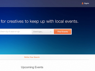 Quick Side Project events input page single webapp