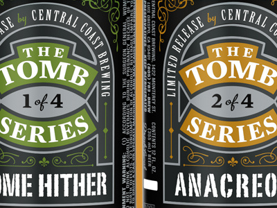 Tomb Series Barrel Aged Beers alcohol beer packaging tomb