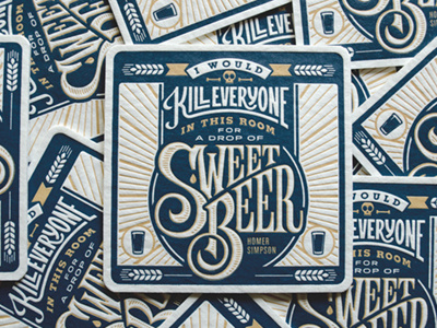 Beer Coasters coaster hand lettering