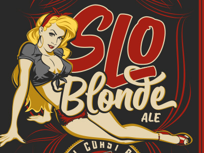 Slo Blonde Can (Central Coast Brewing Co.) beer blonde typography