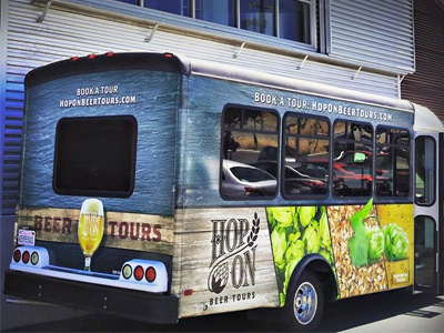 Hop On Tours Bus Wrap vehicle wrap vintage vinyl