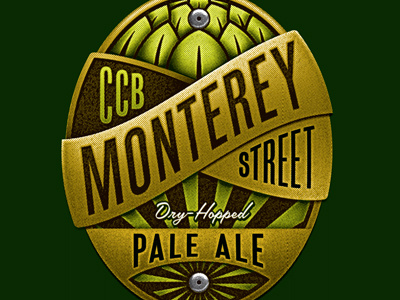 Monterey Street Pale beer bike headbadge