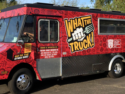 What the Truck! food truck logo design truck wrap vehicle wrap
