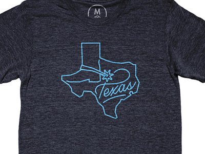 Texas Tee linework shirt texas type