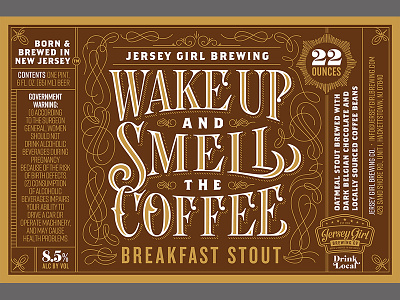 Wake Up Label beer label stout