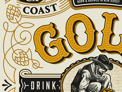 Gold Rush beer california new jersey vintage west coast ipa
