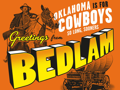 Oklahoma Bedlam T-Shirt bedlam oklahoma postcard tshirt