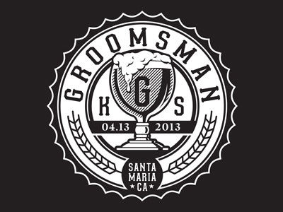 Groomsman emblem