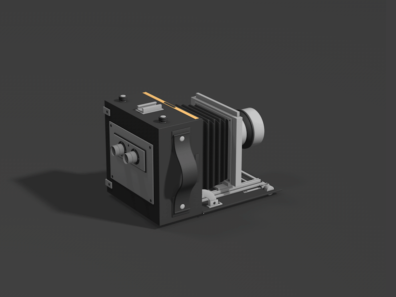 Old Camera 3d low poly old camera photo turntable vintage