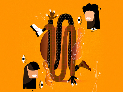 Cuentas design flat illustration illustration orange vector