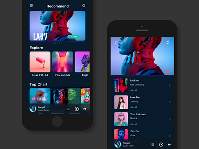 Music application dark music，app，