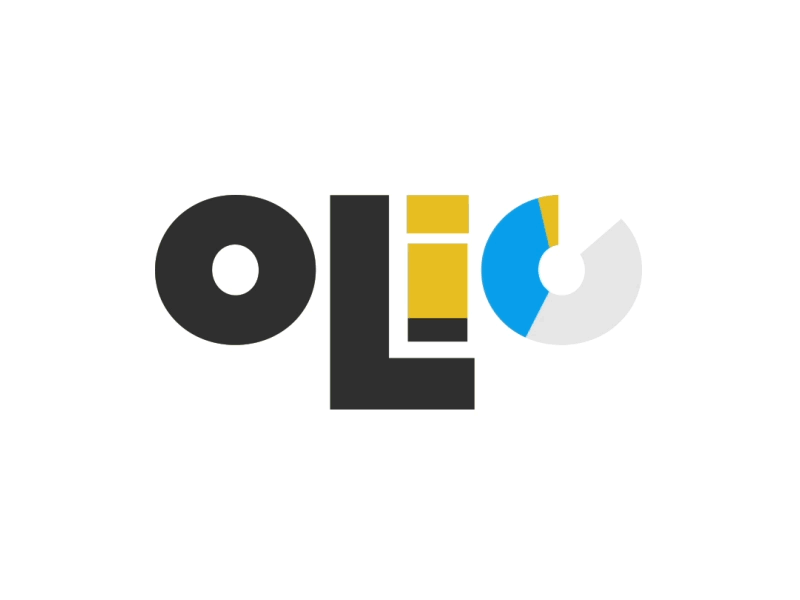 Olio animated gif letters logo logotype type