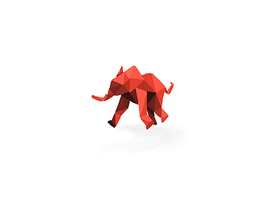 Poly Elephant animal elephant ipad pro logo poly polygon