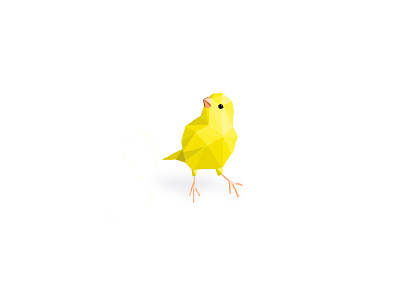 Birdie animal bird canary illustration ipad pro pencil polygon procreate yellow