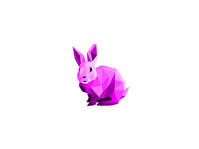Bun Bun animal bunny illustration ipad pro pencil polygon procreate purple rabbit