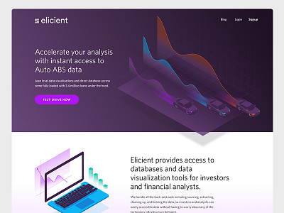 Elicient Landing page illustration landing page