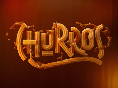 Churros 3d 3d art 3d artist 3dlettering 3drender artoftype branding brush lettering c4d calligraphy cgi cinema4d design illustration lettering octanerender octanerender 3dtype photoshop typography