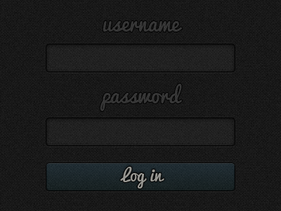 iPad App Textured Login button fabric ipad login texture