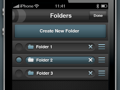 iPhone App Folders Screen