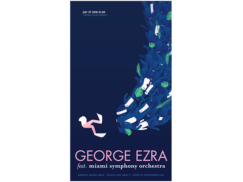George Ezra feat. MISO after effects bezalel concert george ezra illustrator motion music poster
