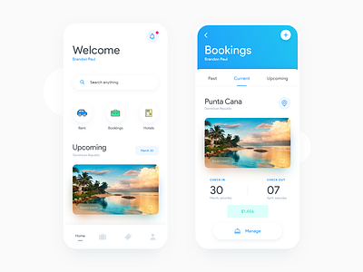 Booking app / Redesign app booking booking app clean holiday ios iphone mobile travel trip white