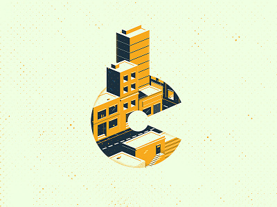 C City city design illustration type