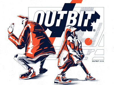 OUTBIT/ team art design digital art illustration illustrator ilustración sintetic streetwear type vector vectorart