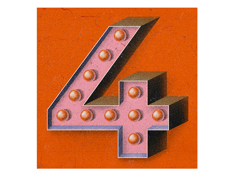 4 for 36 Days of Type 2020 36days 36days 4 36daysoftype 36daysoftype07 custom design goodtype illustration letter lettering texture tyxca