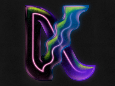 Letter K for 36 DOT 2021 36daysoftype custom design designinspiration eyeondesign illustration lettering lights neon type