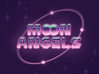 Moon Angels lettering 36daysoftype baumai custom design design inspiration eyeondesign graphic design illustration lettering lights models neon texture type