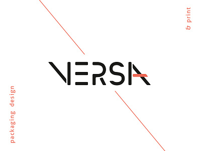 Logo for Versa design studio 2 version agency branding creative custom design identification lettering logo logotype packaging polska print type typography vector