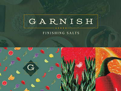Garnish Salts branding halftones logo packaging patterns product design
