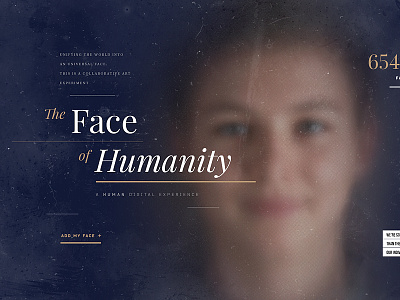 Face of Humanity design dogstudio experiment website wip