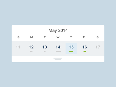 Week Calendar calendar dates expandable flat iphone sketch soft ui week