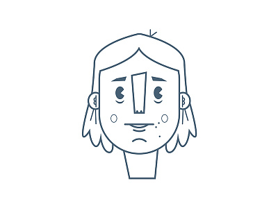 Me. cartoon face icon portrait self vector