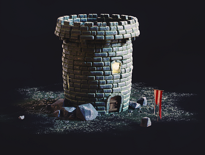 Spooky Castle 3d 3d art 3d artist 3d design 3d modeler 3d modeling cartoony cinema 4d cinema4d modeling modelling octane octanerender renders spooky