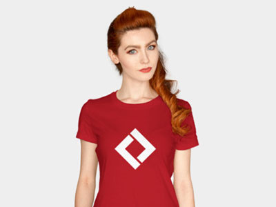 Crimson Co-Op apparel crimson gaming geometric red t shirt