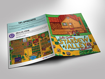 Guidebook for Stardew Valley book book design cover gaming gaming guide pc games print design stardew valley video games