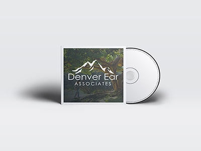 Denver Ear Associates branding cd denver ear ent hearing logo design mountain print design