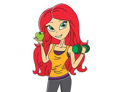 Healthy Lifestyle Avatar avatar female fitness health nutrition redhead