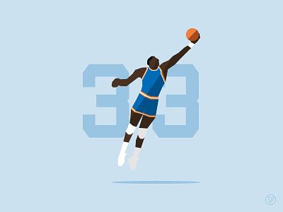 Ewing #33 basketball illustration nba new york knicks patrick ewing