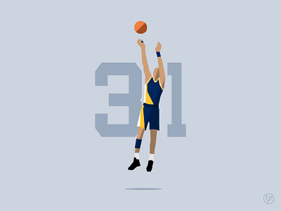 Reggie #31 basketball illustration indiana pacers nba reggie mille