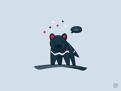 LOL Tassie Devil animal australia illustration lol tasmania tasmanian devil