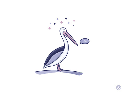 LOL Pelican animal australia illustration lol pelican tasmania