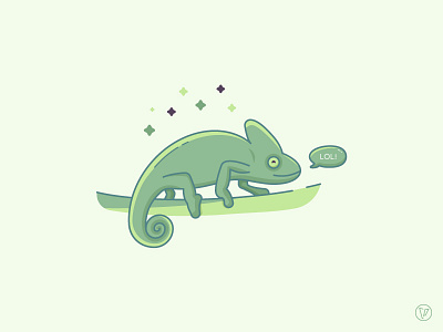 LOL Chameleon animal chameleon illustration lol
