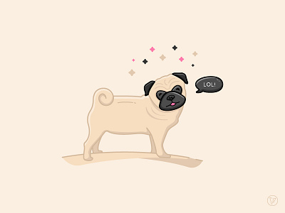 LOL Pug animal dog illustration lol pug